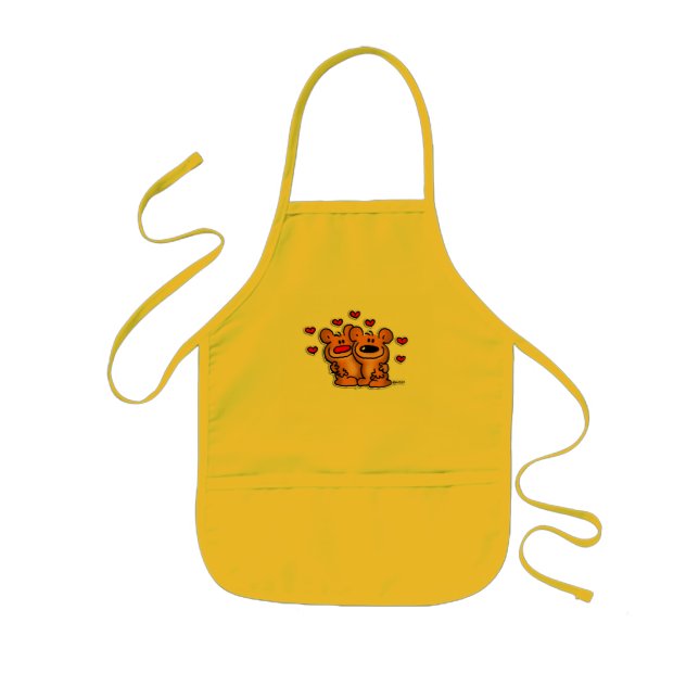 children's apron with a bear (Front)