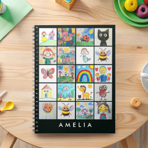 Children's Art Keepsake 20 Drawings Collage Notebook