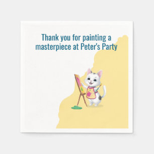 Childrens art party kids painting parties napkin