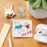 Children's Artwork & Photo Keychain<br><div class="desc">Turn your child's drawing or handwriting into a keychain. One-of-a-kind wearable art gift for you and your loved one. Add your own photo to the reverse side. This will be a cherished keepsake remembrance for mum, dad, or grandma or grandpa. These also make great birthday party favours. Add your custom...</div>