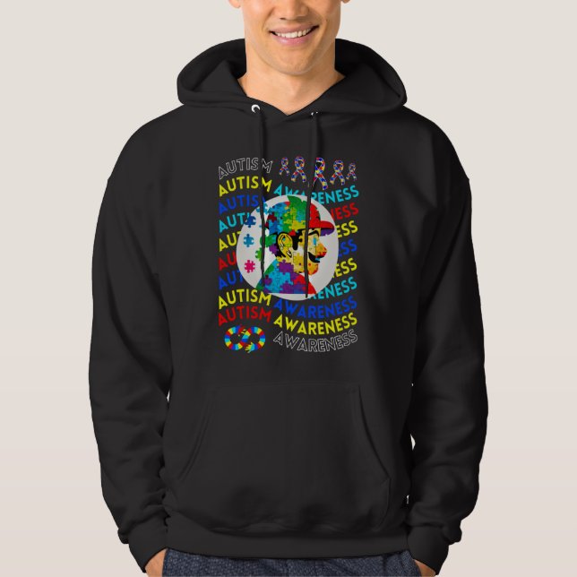 Childrens Autism Awareness Navigating Autism Autis Hoodie (Front)