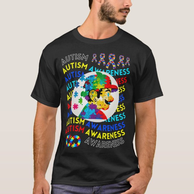 Childrens Autism Awareness Navigating Autism Autis T-Shirt (Front)