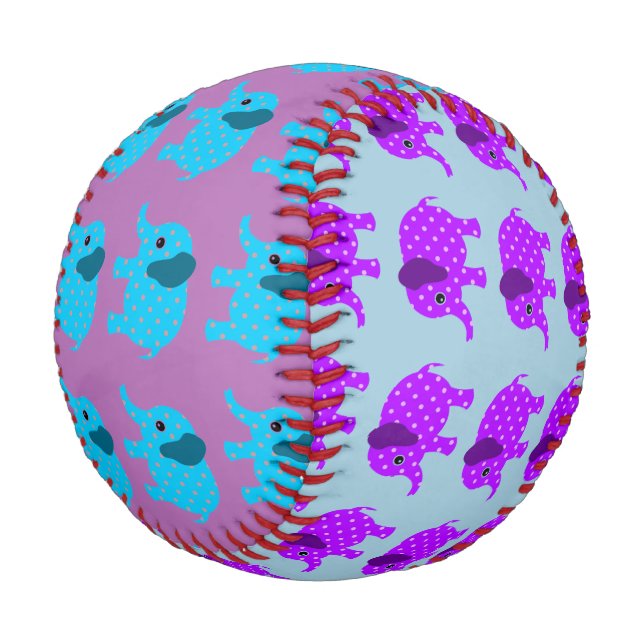 Children's Baseball - Colourful Elephant Design (Angled)