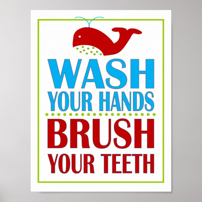 Children's Bathroom Manners Reminder sign (Front)