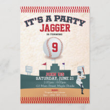 Children's Birthday Invitation (baseball)
