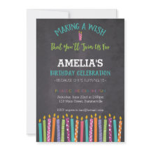 Children's Birthday Invitation (Candles)