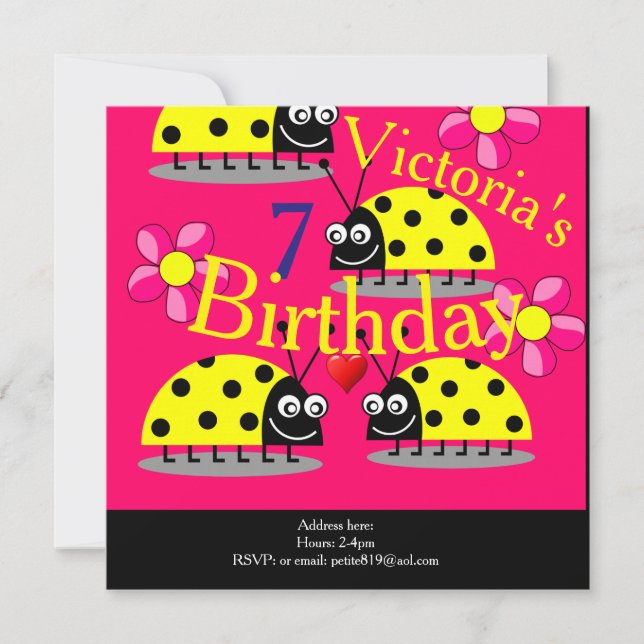 childrens birthday invitation cards (Front)