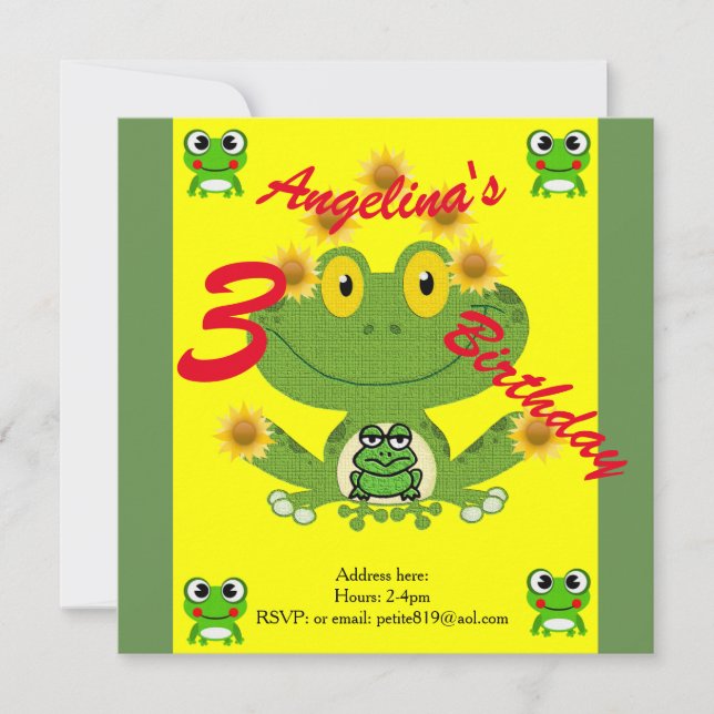 childrens birthday invitation cards (Front)