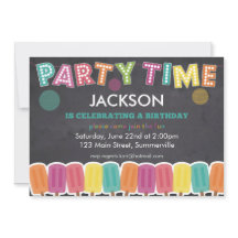 Children's Birthday Invitation - Party Time