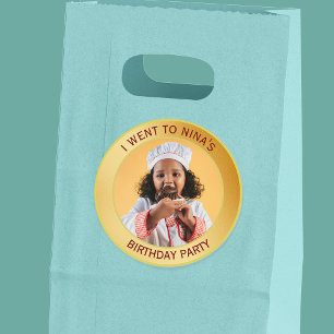 Children's Birthday Party Guest Gold Classic Round Sticker