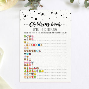 Children's Book Emoji Pictionary Game Card