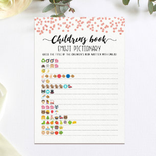 Children's Book Emoji Pictionary Game Card