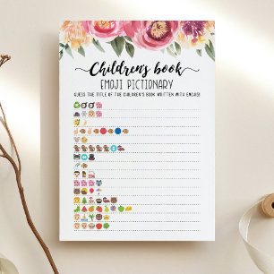 Children's Book Emoji Pictionary Game Card