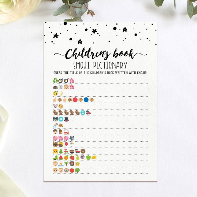 Children's Book Emoji Pictionary Game Card (Creator Uploaded)