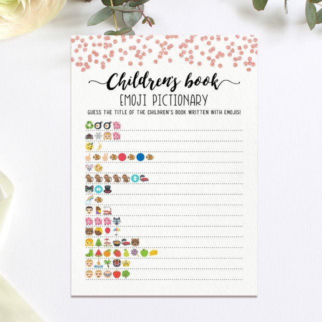 Children's Book Emoji Pictionary Game Card (Creator Uploaded)
