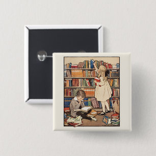 Children's Book Week by Jessie Willcox Smith 15 Cm Square Badge