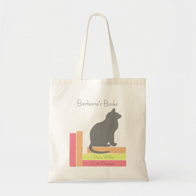 Children's Books and Cat Tote Bag (Front)