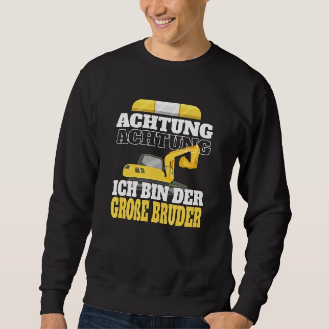 Children's Brother Digger Builder Big Boy Small Cr Sweatshirt (Front)