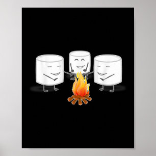 Childrens Camp Camping Funny Boys Kids Tees Poster
