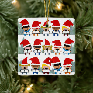 Children's Caroling Choir Christmas Ceramic Ornament