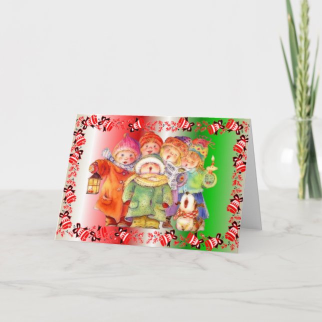 Childrens Christmas choir Holiday Card (Front)