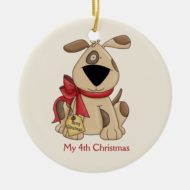 Children's Christmas Dog Ornament (Front)