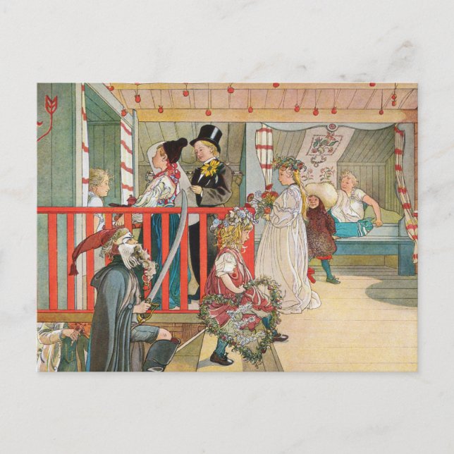 Children's Christmas Parade Holiday Postcard (Front)