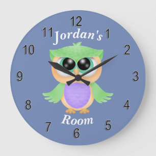 Children's Clock Cute Baby Owl