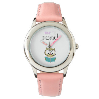 children's clock with owl - "Time to Read" Watch
