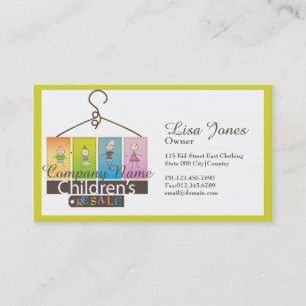 children's clothing store business cards