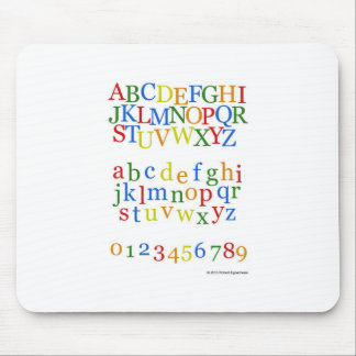 Children's Colourful Alphabet Upper + Lower Case Mouse Pad