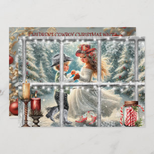 Children's Cowboy Christmas Waltz Christmas Card