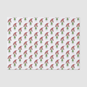 Childrens Cute Christmas Character Red White Green Tissue Paper