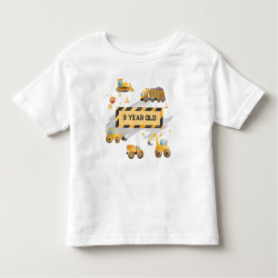 Childrens Cute Construction Birthday Toddler T-Shirt