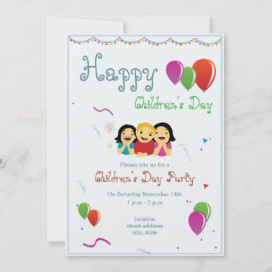 Children's Day Party Invitation card