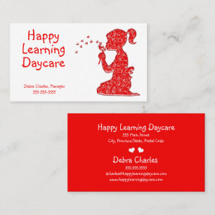 Children's Daycare Nature Business Card