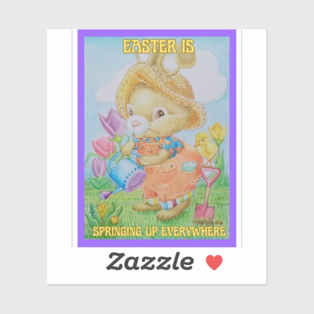 Childrens Easter Springtime Sticker (Sheet)