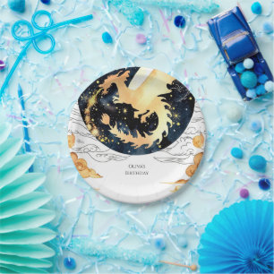Children's Enchanted Dragon Birthday Paper Plate
