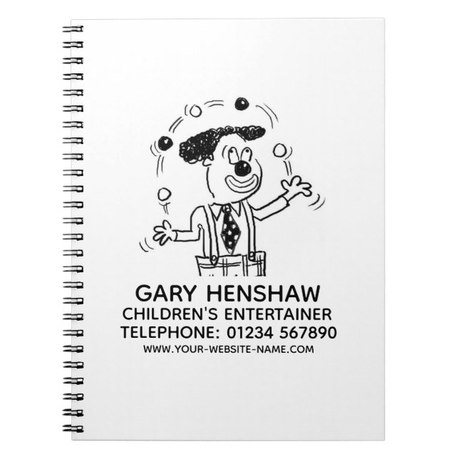 Children's Entertainer or Juggler Notebook (Front)