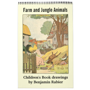 Children's Farm and Jungle Animal Picture Calendar