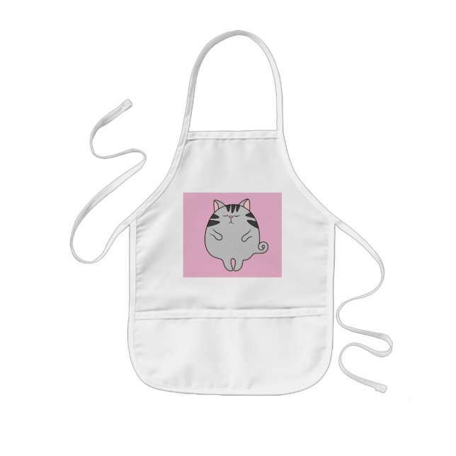 CHILDREN'S FAT CAT ART KITCHEN APRON (Front)