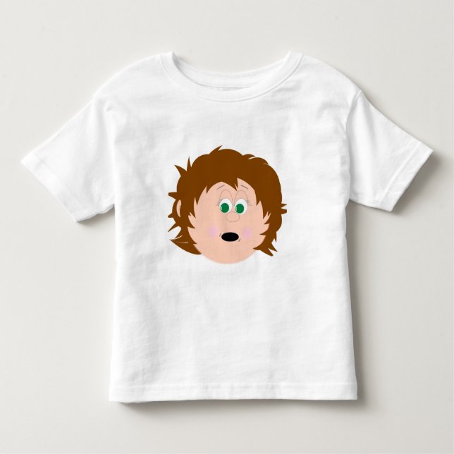 Childrens Fun Faces and Graphics Toddler T-Shirt (Front)