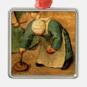 Children's Games : detail of a girl playing Metal Ornament