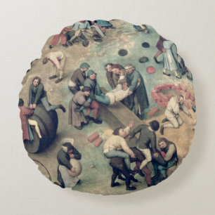 Children's Games : detail of bottom right-hand Round Cushion