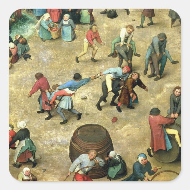 Children's Games : detail of bottom Square Sticker (Front)