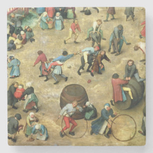 Children's Games : detail of bottom Stone Coaster