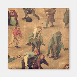 Children's Games detail of playing leap-frog Magnet