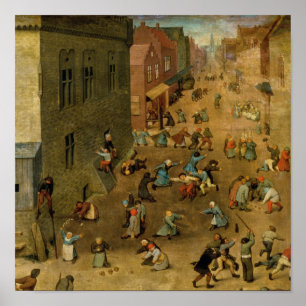 Children's Games: detail of top right hand Poster