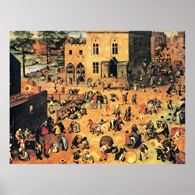 Children's Games, famous artwork, Poster (Front)