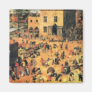 Children's Games, fine art painting, Magnet
